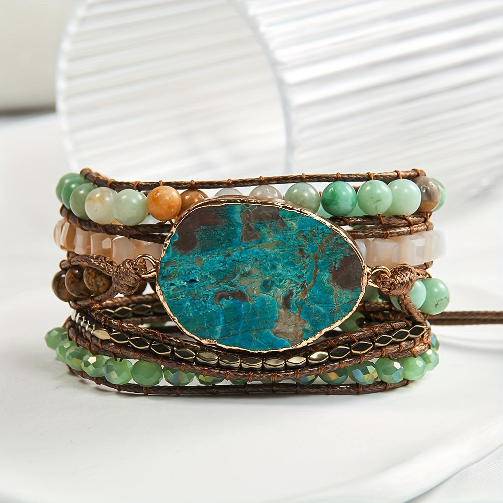 Blossom and Radiate Five Strand Adjustable Wrap Bracelet