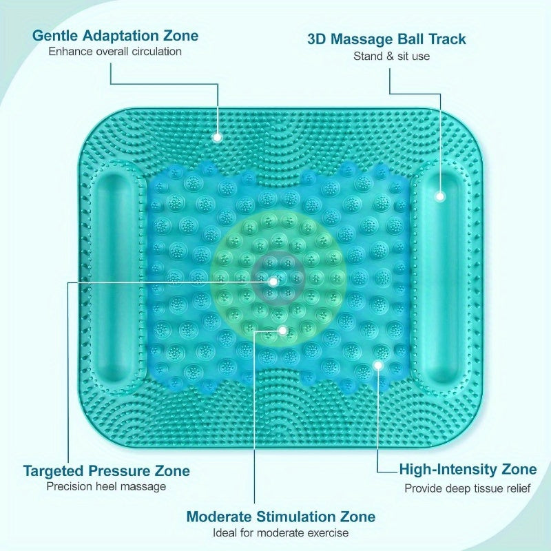 Acupressure Foot Massage Mat 5 Zone Reflexology Dual Tracks