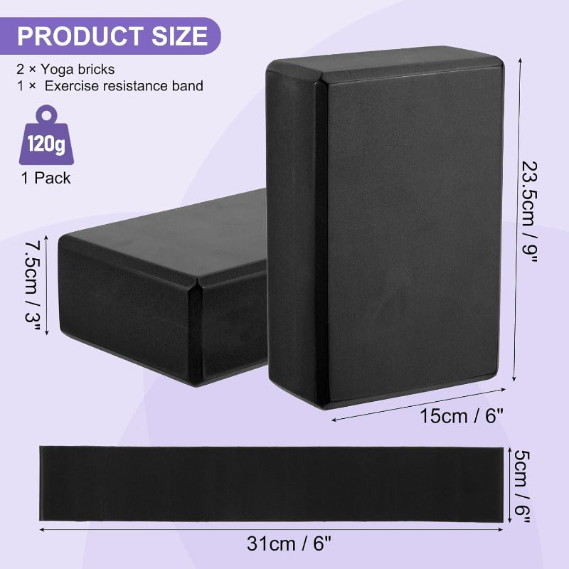 Patikil Yoga Blocks Set EVA Foam Non Slip High Density