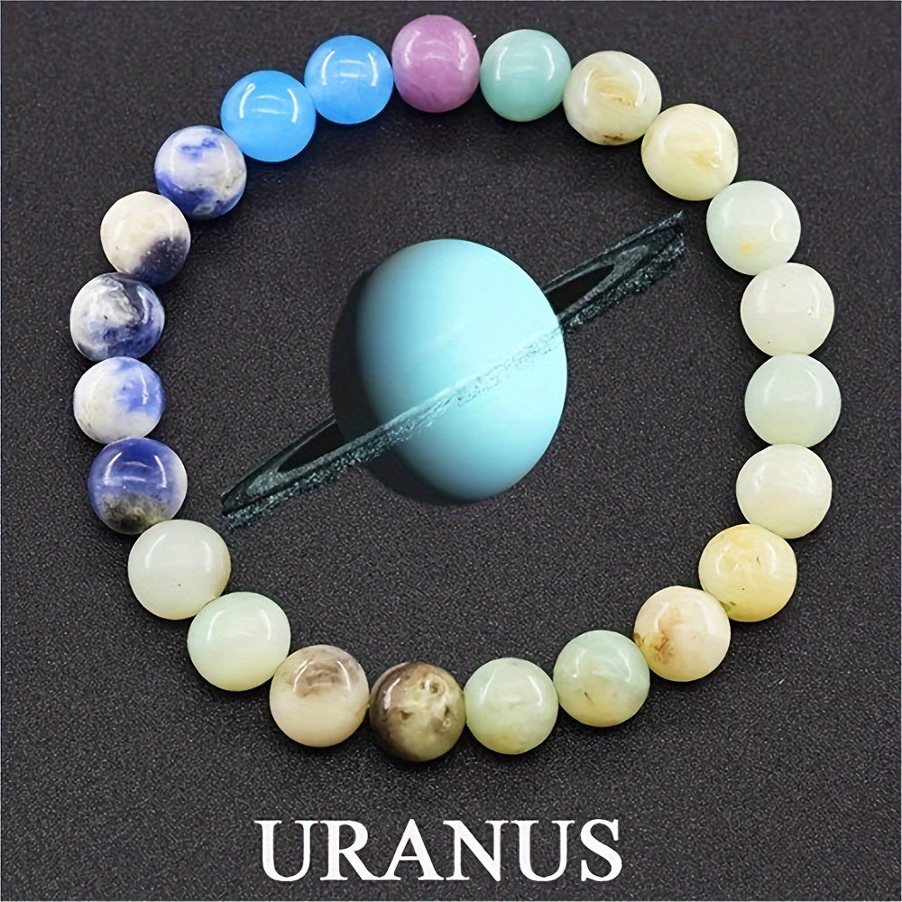 Blossom And Radiate Lapis Lazuli Cosmic Planet Bead Bracelet
