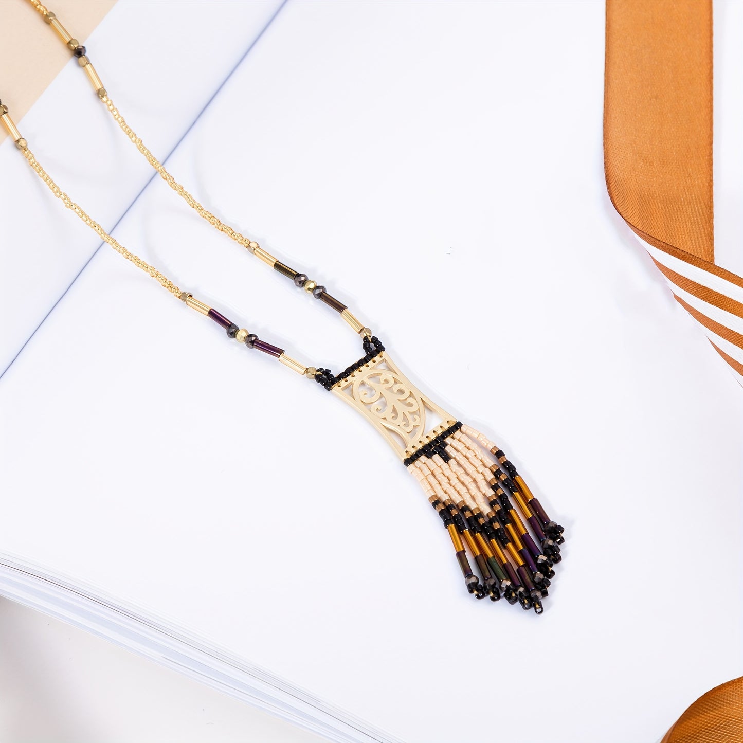 Miyuki Delica Beads Necklace Handmade Japanese Jewelry
