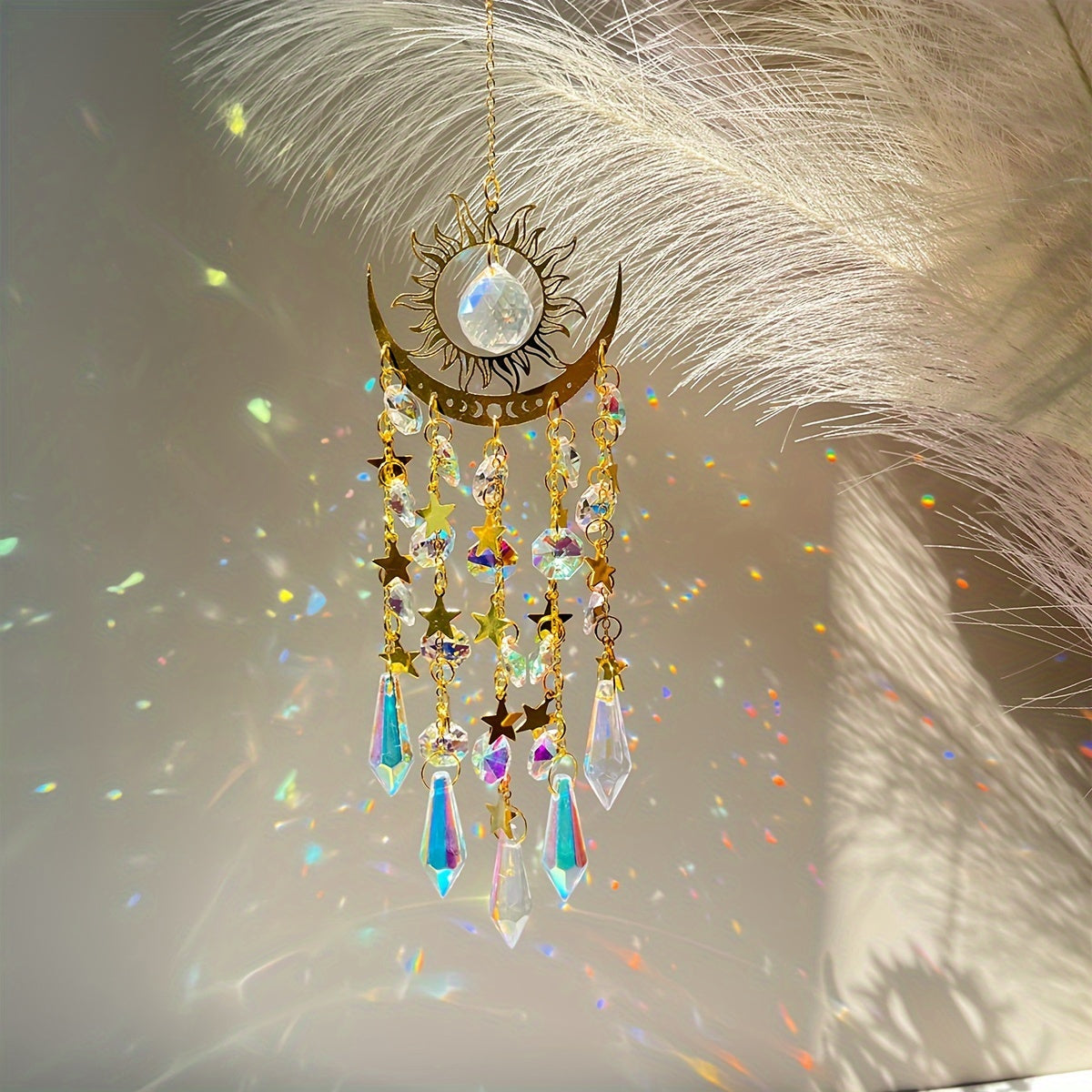 Blossom & Radiate Crystal Suncatcher Wind Chime Glass