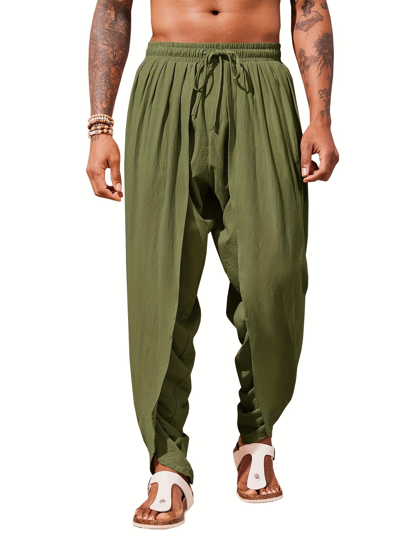 Blossom And Radiate Linen Harem Pants Boho Yoga Wear Casual