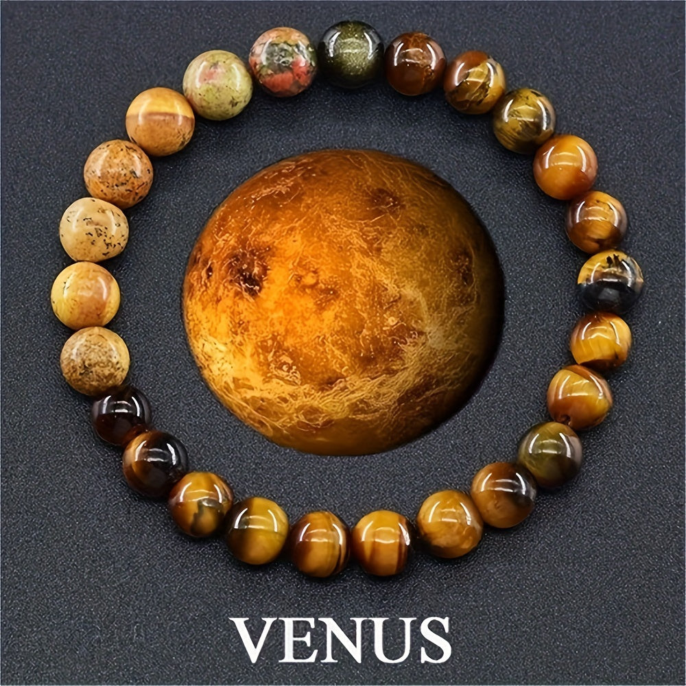 Blossom And Radiate Lapis Lazuli Cosmic Planet Bead Bracelet