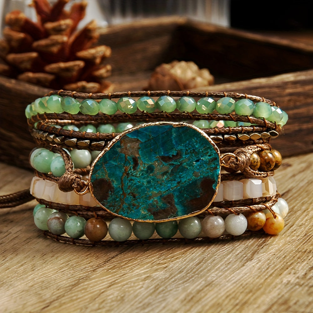 Blossom and Radiate Five Strand Adjustable Wrap Bracelet