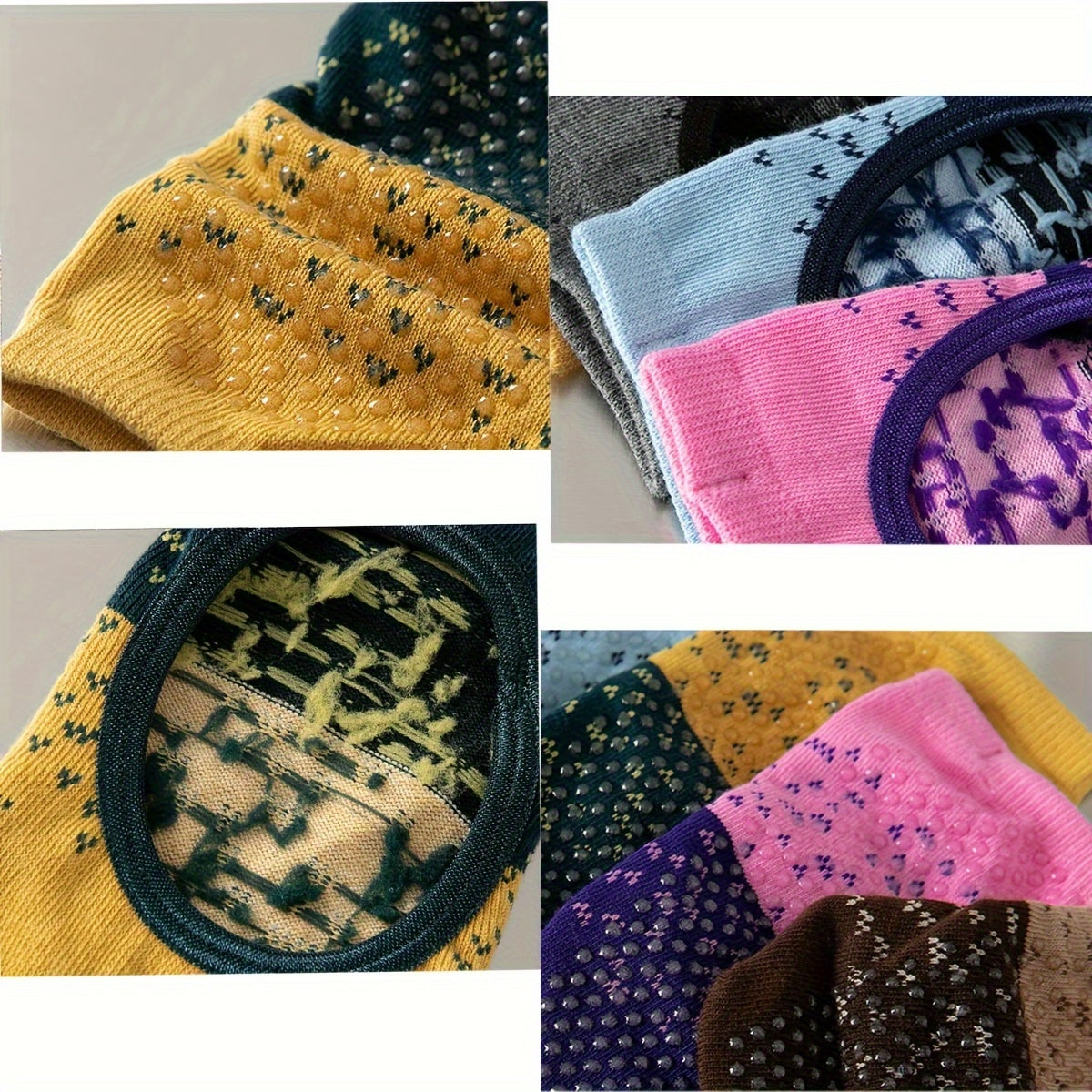 Blossom & Radiate Open Toe Yoga Socks Non Slip Grip