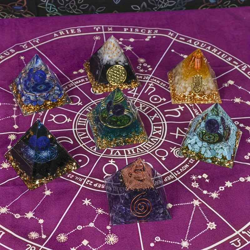 Orgone Pyramid Crystal Stone Handmade Home Decoration Gift