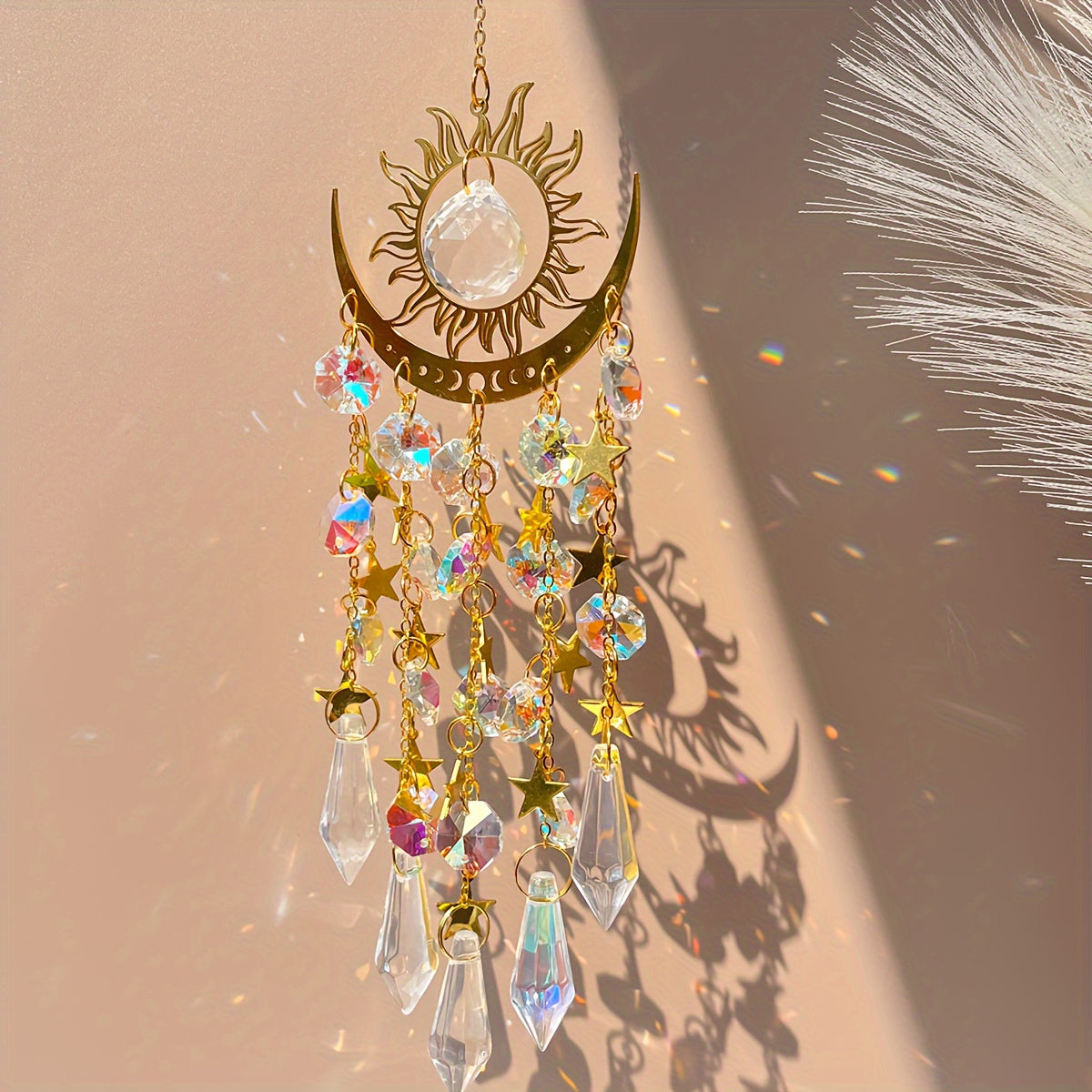 Blossom & Radiate Crystal Suncatcher Wind Chime Glass