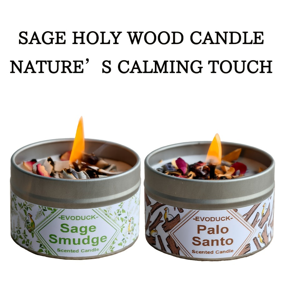 Blossom And Radiate Soy Wax White Sage Palo Santo Candle