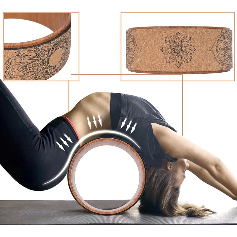 PU Rubber Yoga Wheel for Stretching and Back Tension Relief