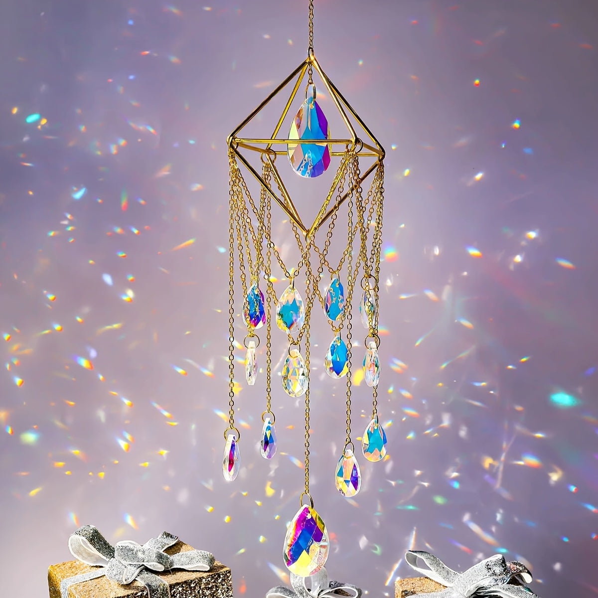 Blossom and Radiate Outdoor Crystal Star Moon Sun Catcher