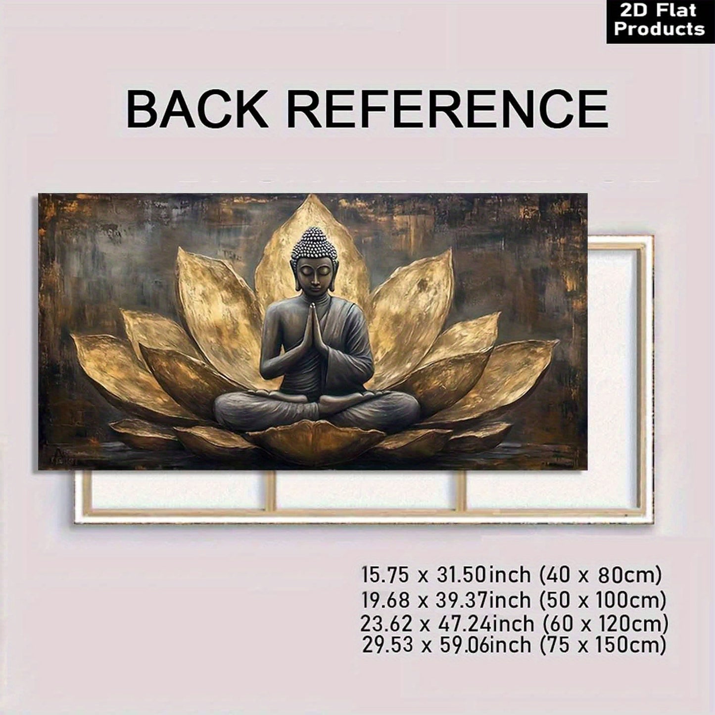 Buddha Meditation Canvas Wall Art Ready To Hang Wood Frame