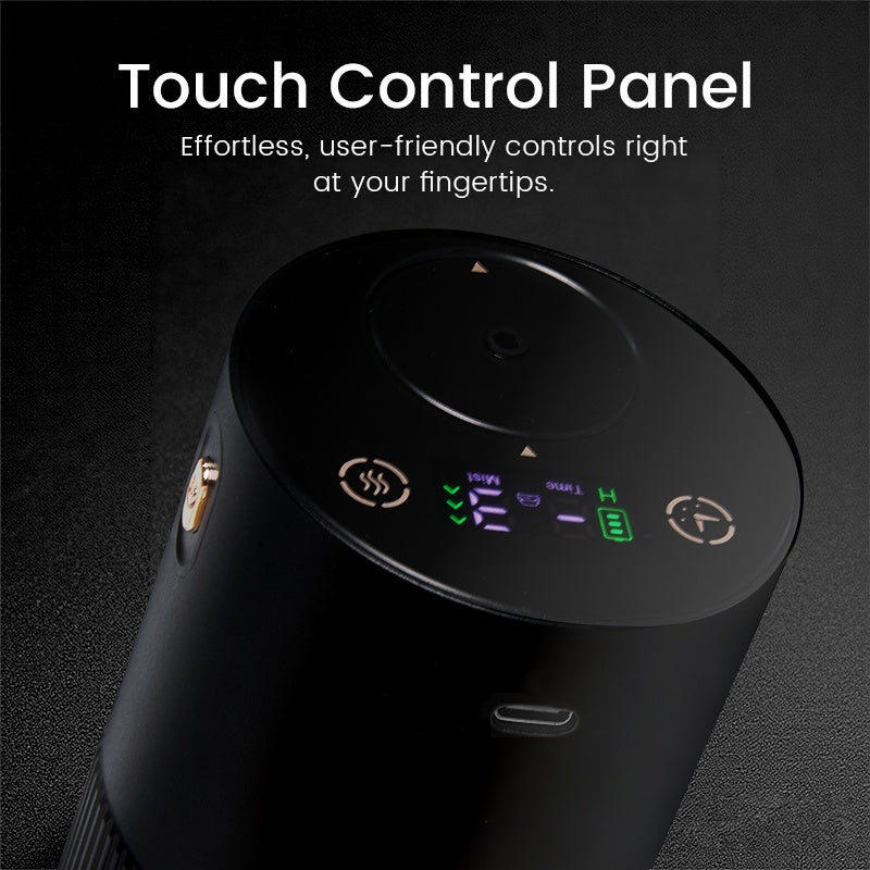 Waterless Diffuser with 6 X 0.34oz Hotel Essential Oil, Smart Car Air Diffuser, Mini Scent Air Machine Portable Diffuser for Home Car Office, Start/Stop SyncSmart Control