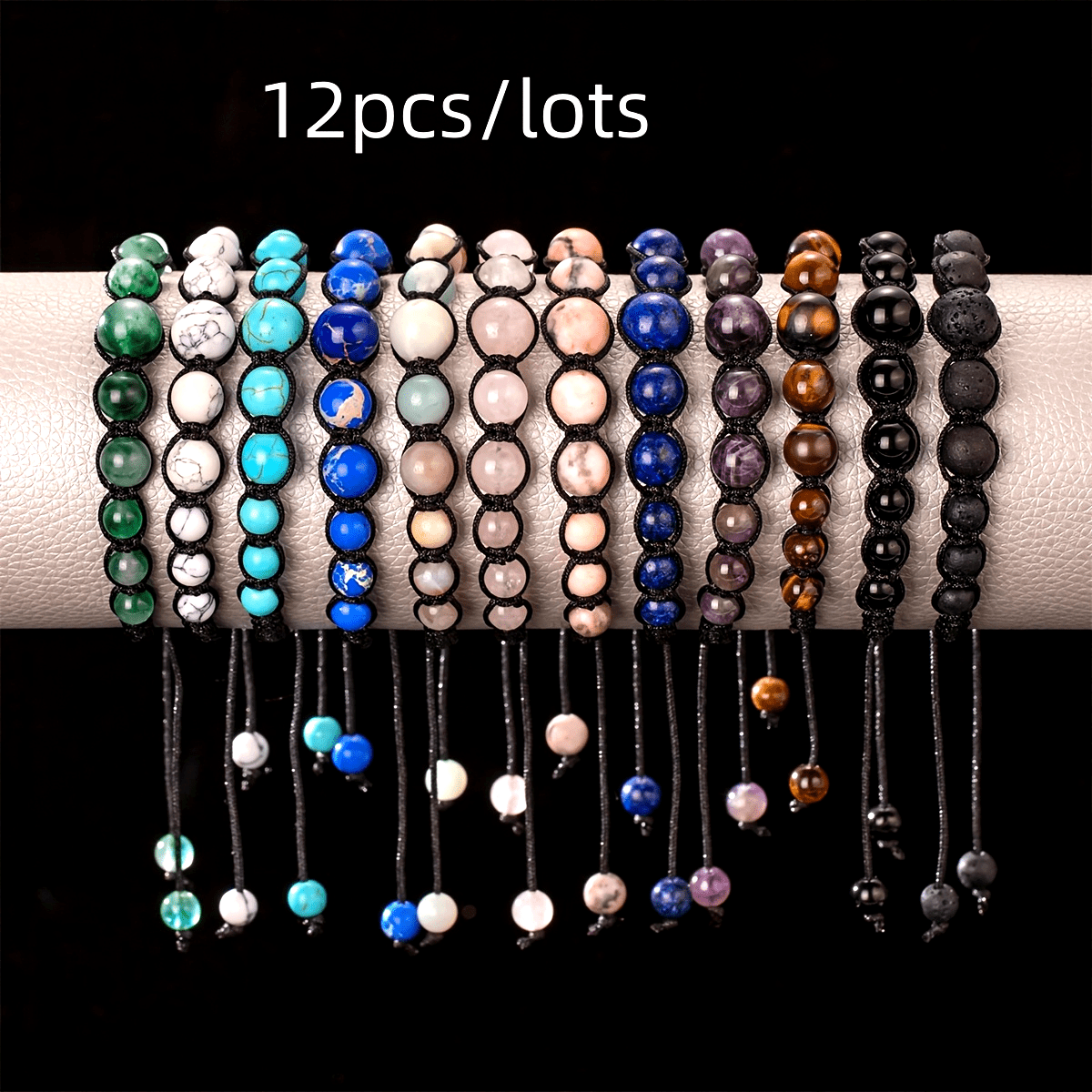 Handmade Bohemian Adjustable Tiger Eye Amethyst Bracelet