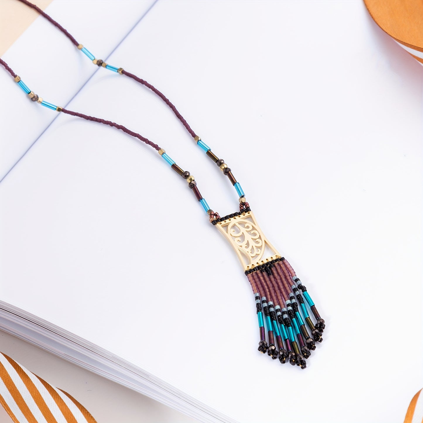 Miyuki Delica Beads Necklace Handmade Japanese Jewelry