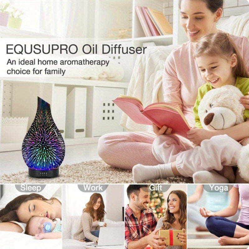 USB Powered Essential Oil Diffuser With Soundwave Lighting
