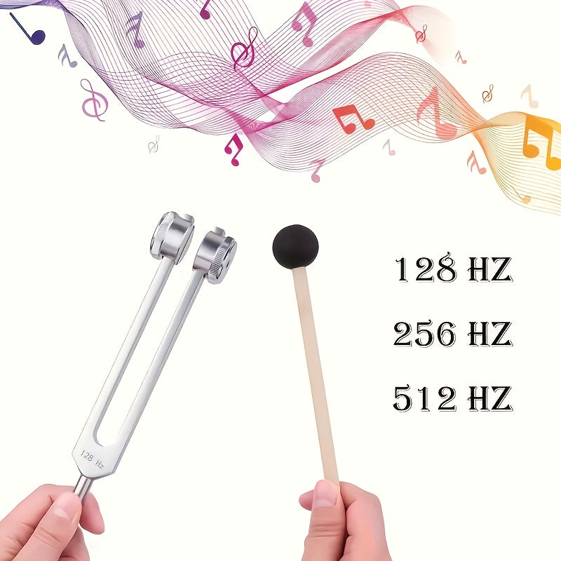 Aluminum Alloy Neural Tuner Chakra Tuning Fork Set 128Hz 256Hz 512Hz