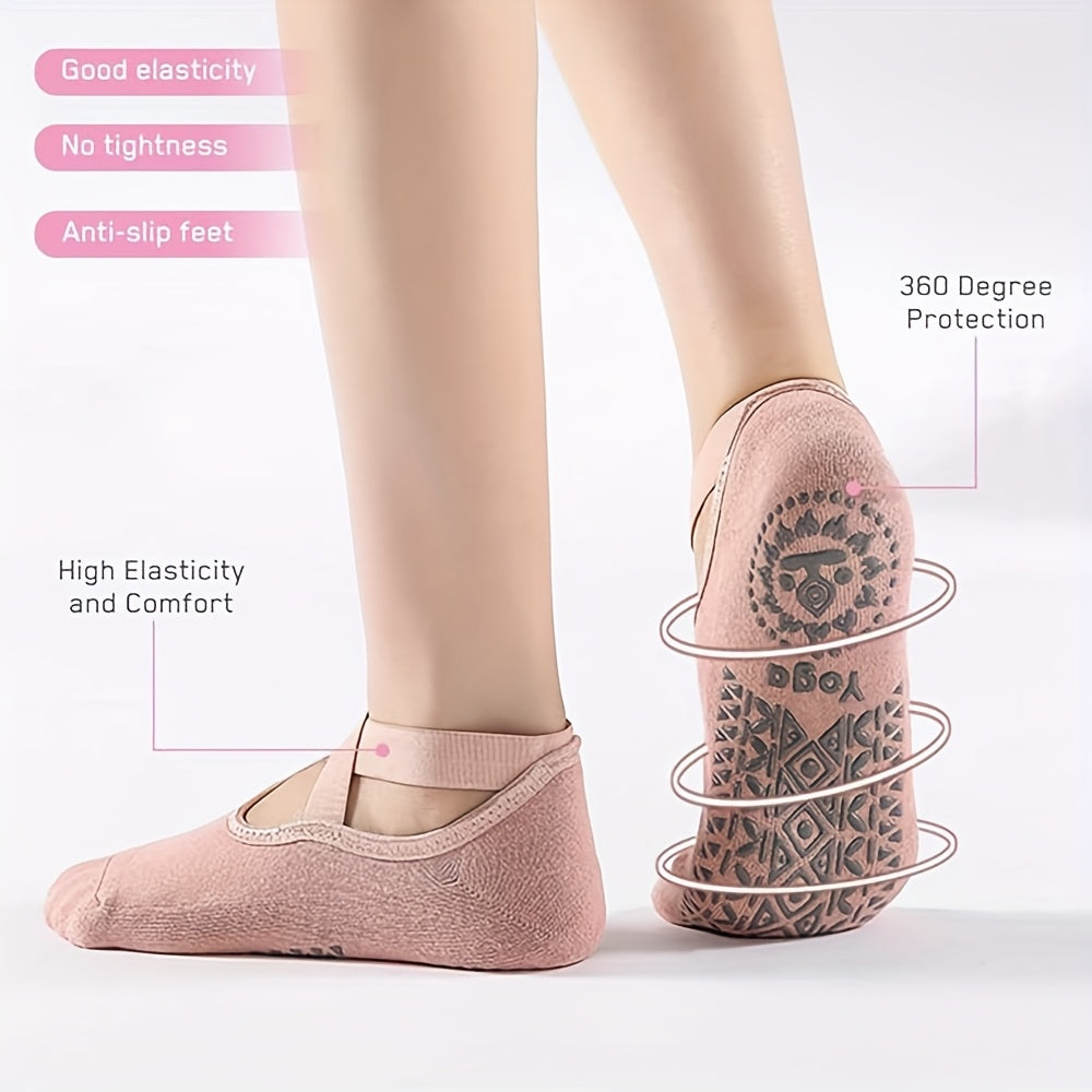 Yoga Socks For Women With Silicone Grips For Indoor Fitness