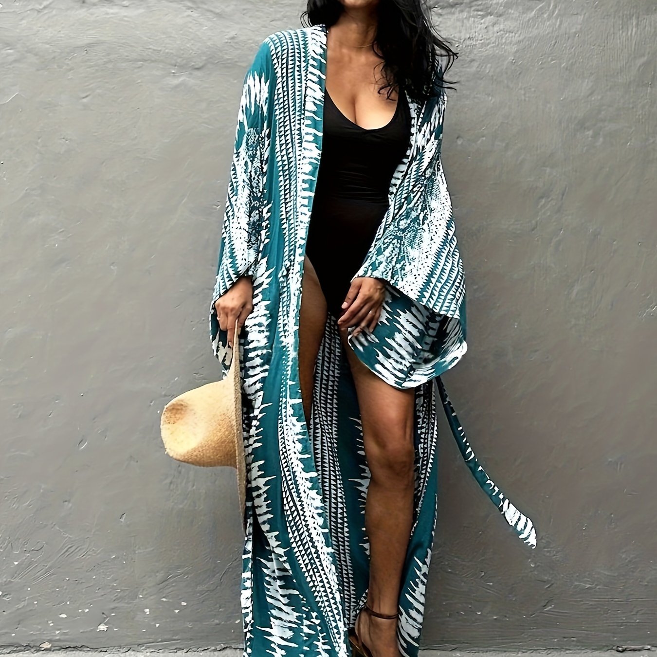 Blossom And Radiate Boho Tie Dye Viscose Beach Cover Up