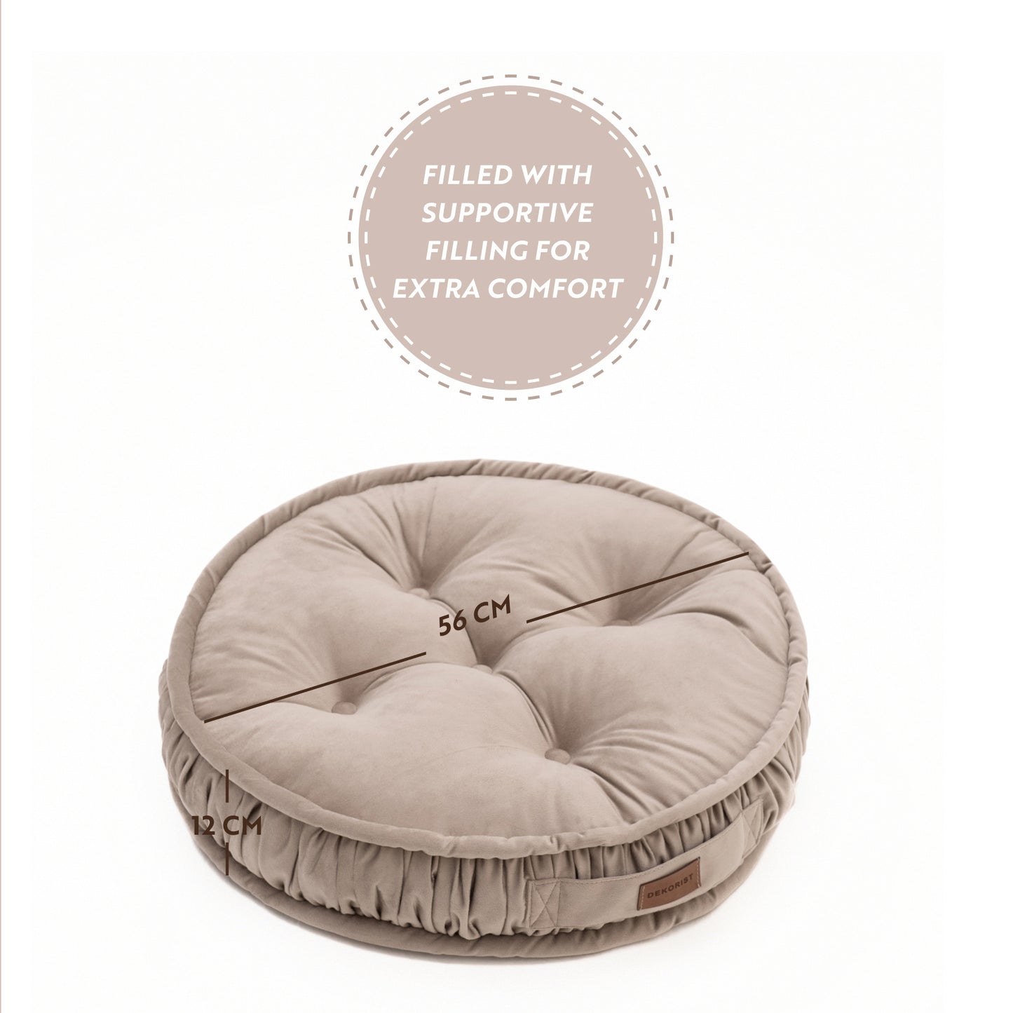 Dekorist Round Floor Cushions Soft Meditation Cushions