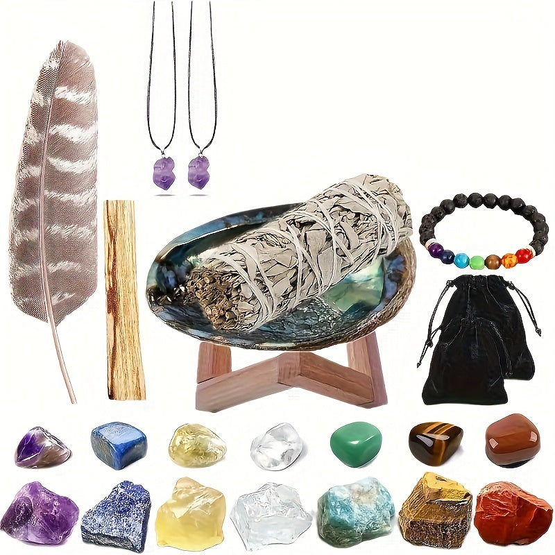 7 Elements Sacred Space Set Sage Palo Santo Incense Kit