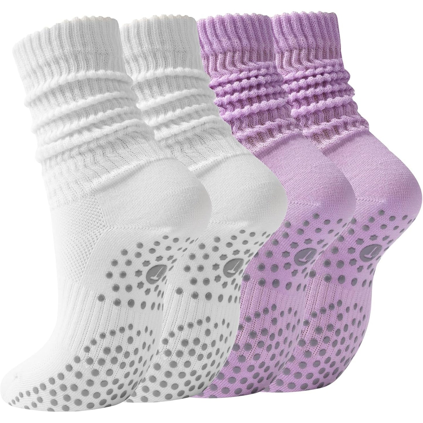 Womens Non Slip Pilates Yoga Socks Cushioned Arch Support