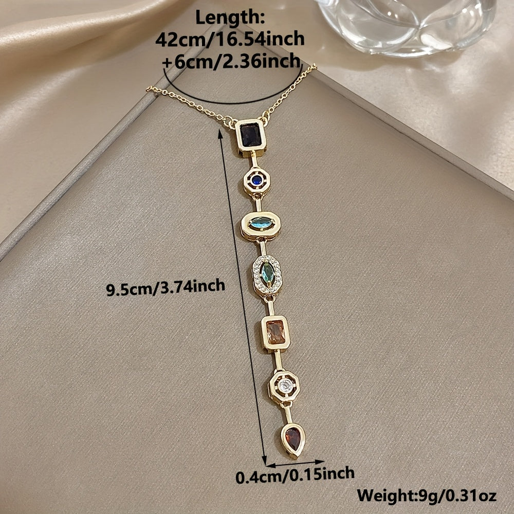 Blossom And Radiate Long Pendant Necklace Gemstones