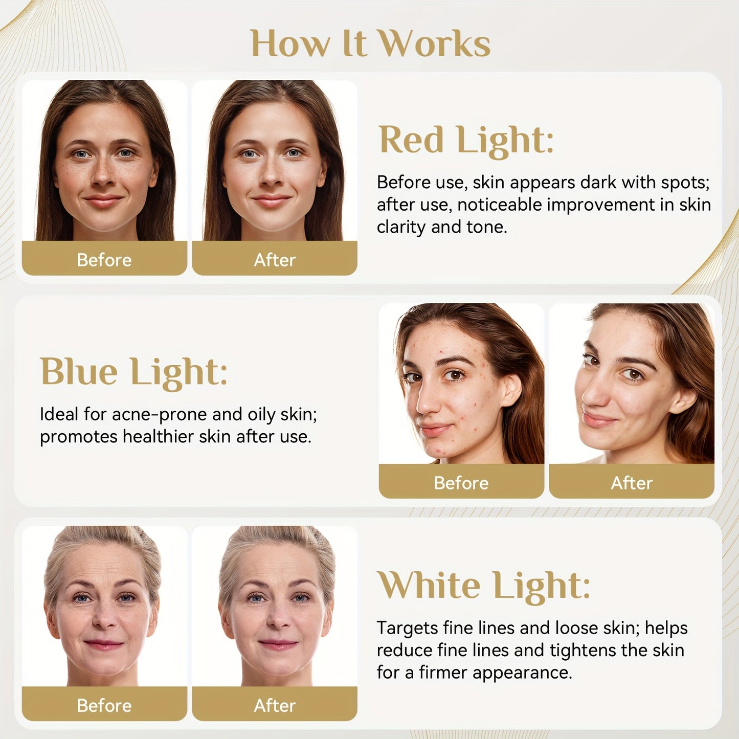 Blossom And Radiate LED Light Relax Mask For Home Skincare