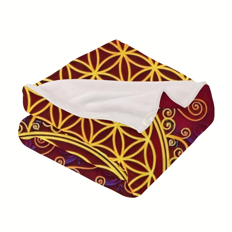 Blossom And Radiate Flower Of Life Chakra Throw Blanket