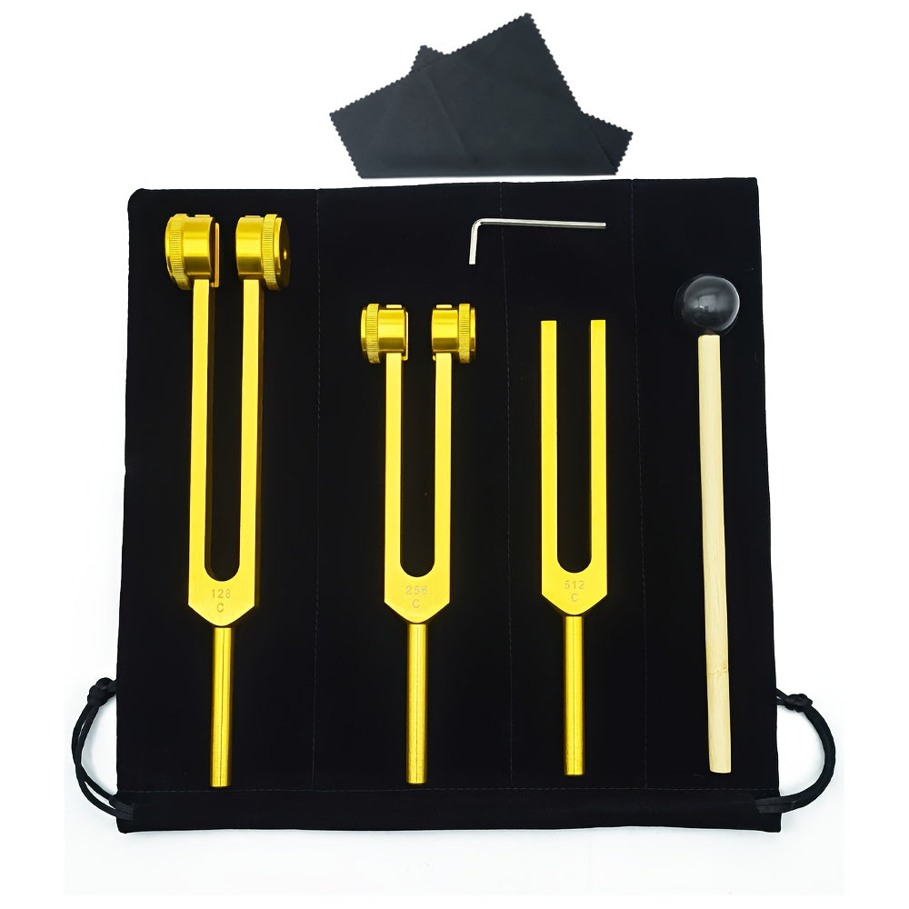 Blossom & Radiate Chakra Tuning Fork Set 128Hz 256Hz 512Hz
