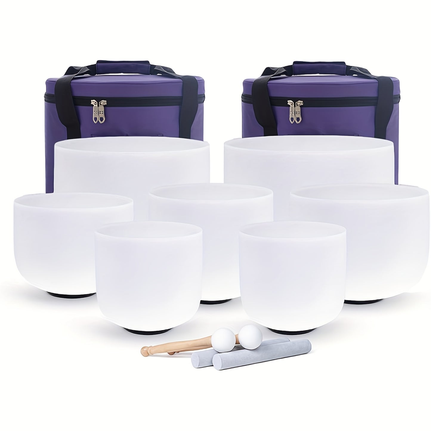 KVKA 432Hz Crystal Bowls Set Seven Pitches C D E F G A B