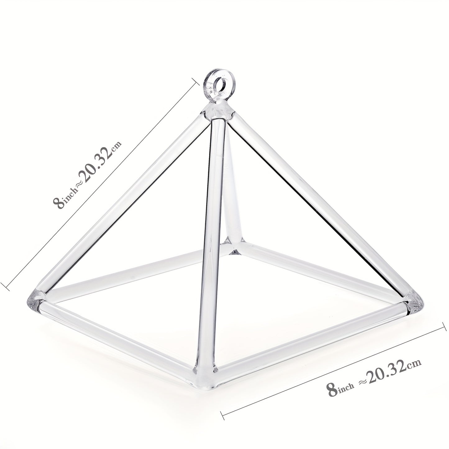 LYCRYSTAL Clear Quartz Pyramid For Sound Meditation ASMR