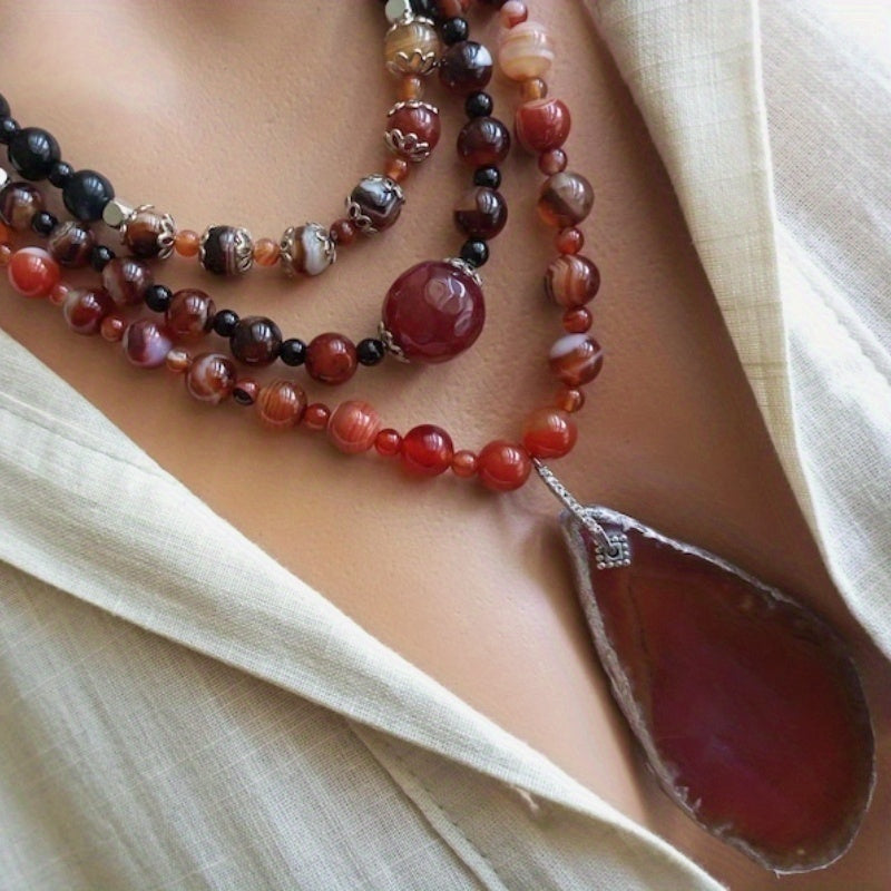 Blossom and Radiate Bohemian Layered Necklace Pendant