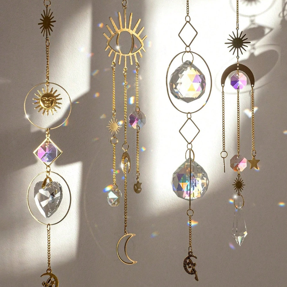 NEULRY Crystal Suncatcher Window Hanging Pendant Rainbow Maker Light Catcher For Home Decor